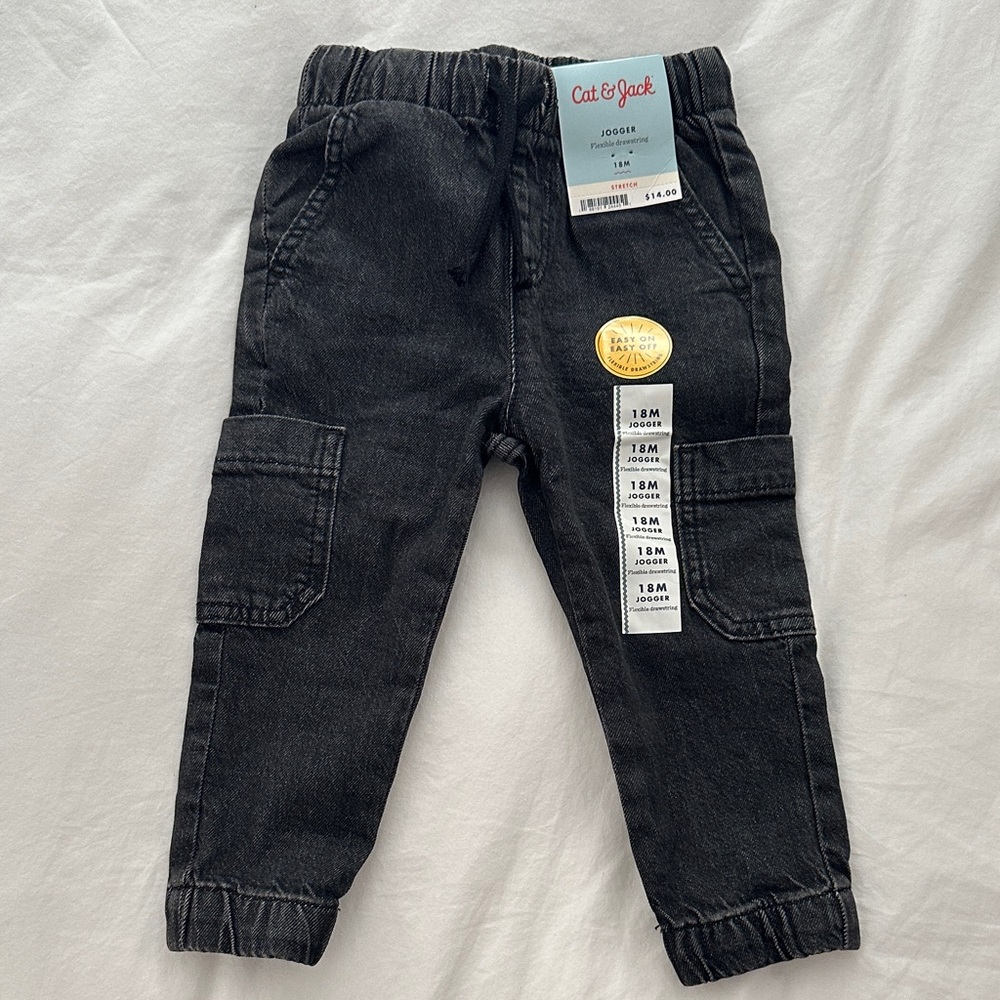 Cat & Jack Charcoal Kids Cargo Joggers